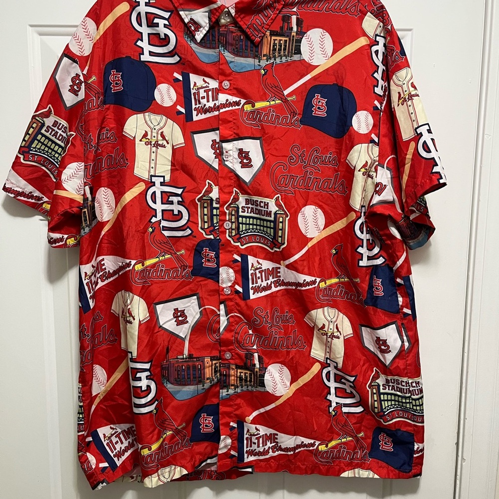 MLB St. Louis Cardinals Red Button Down Shirt